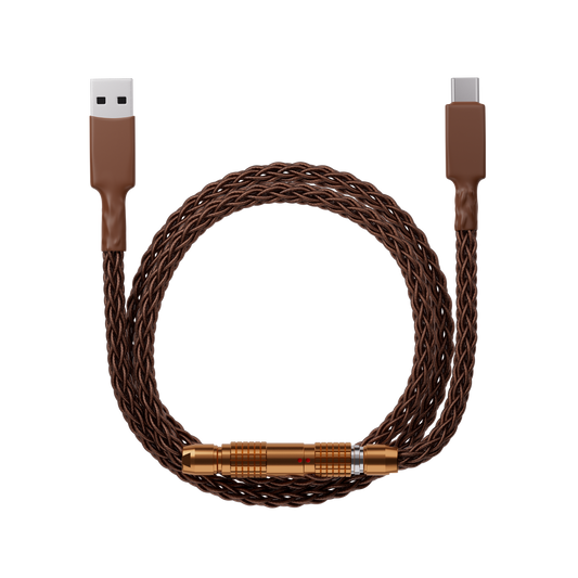 Braided Series — Heat Shrink — Brown + Rose Gold