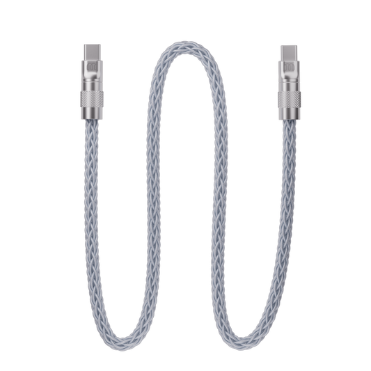 IEM-Style USB-C Cable — Warm Silver