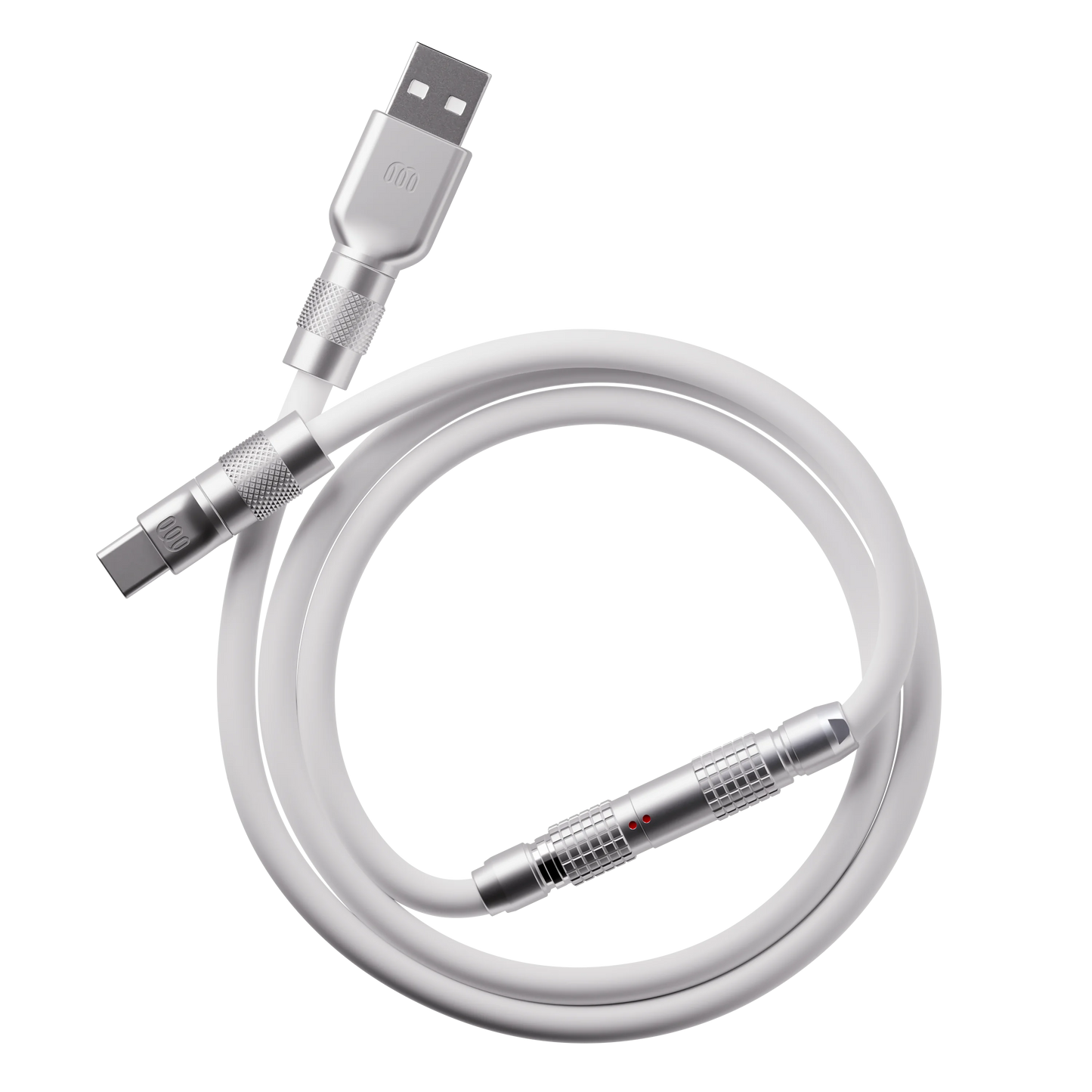 Holy White silicone cable