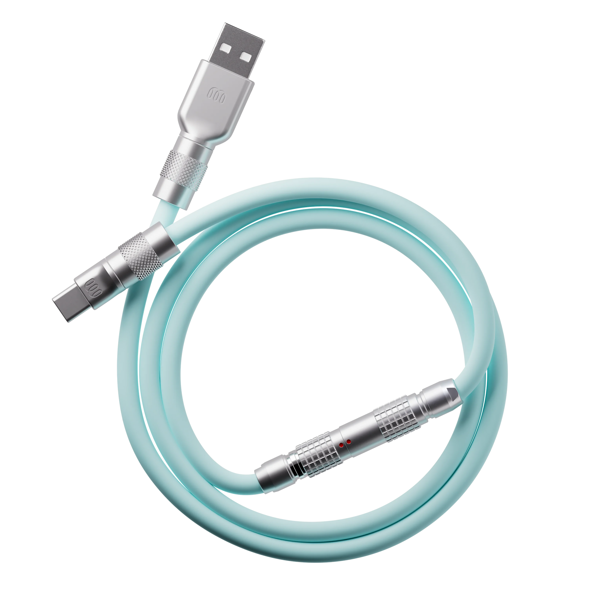 Turquoise silicone cable