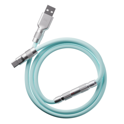 Turquoise silicone cable