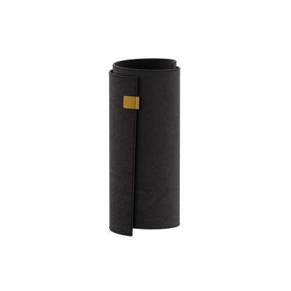Luxe Suede Desk Mat — Black (Standard, rolled)
