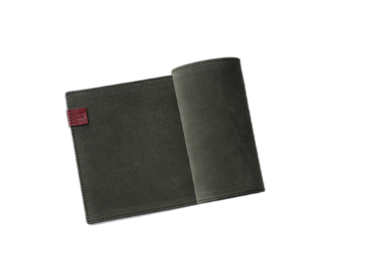 Luxe Suede Keyboard Size Mat — Olive (Wine accent)