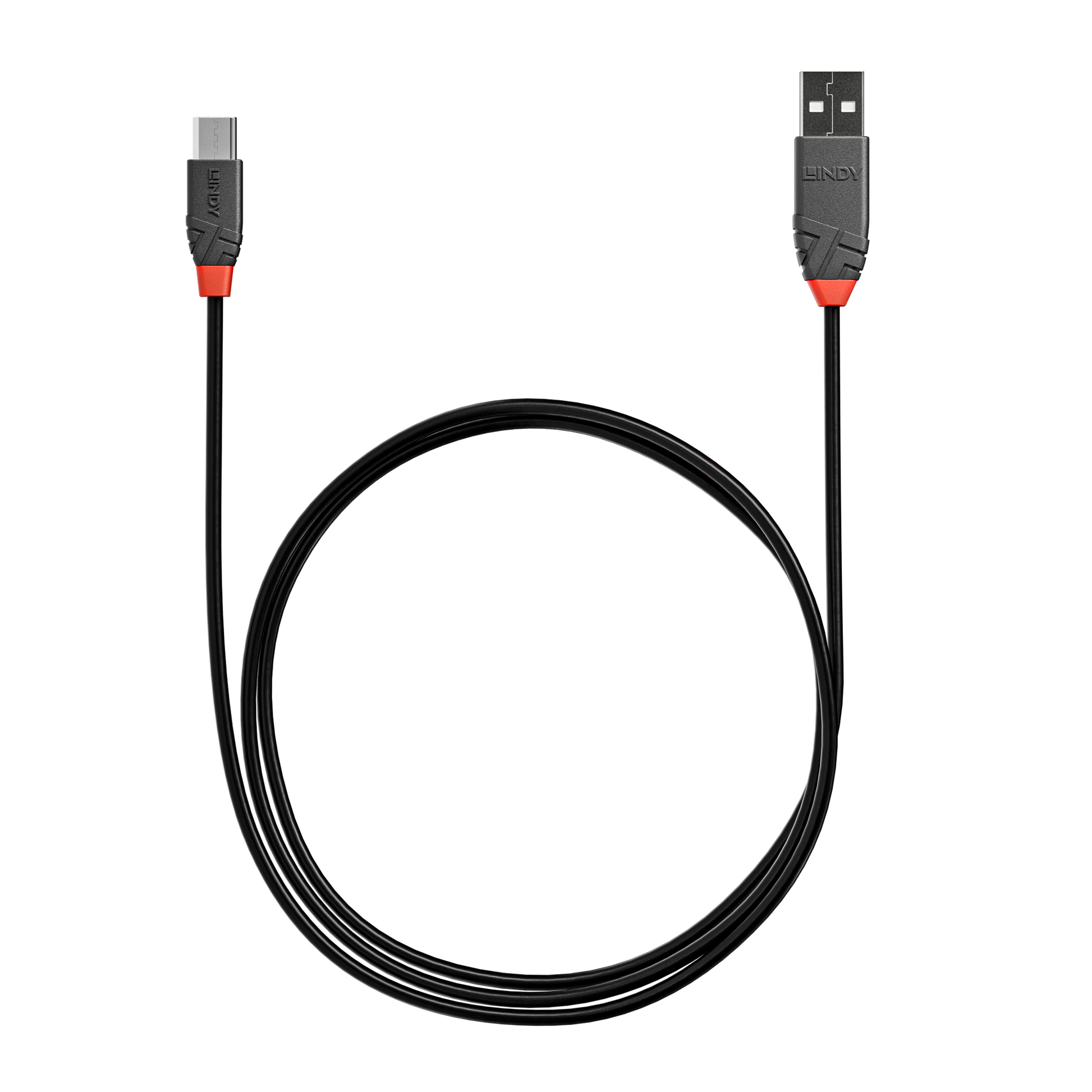 Lindy USB-A to USB-C cable, black, ultra-slim 2.5mm — Wired In