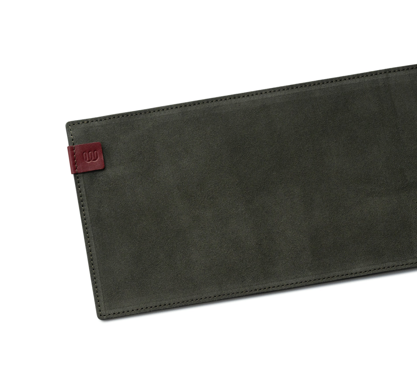 Luxe Suede Keyboard Mat - Olive (Wine accent) - 60%/65% - hero