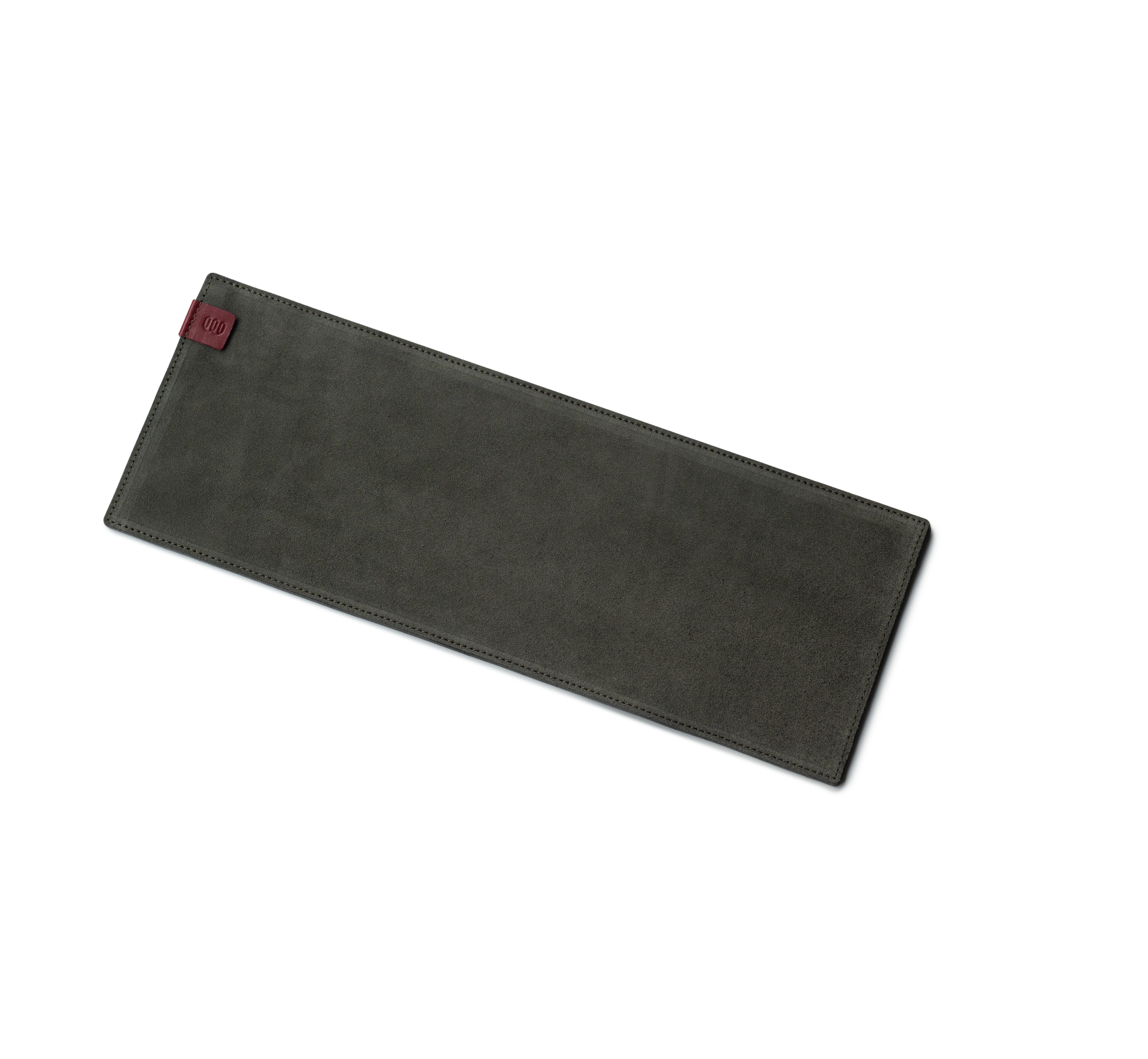Luxe Suede Keyboard Mat - Olive (Wine accent) - 60%/65% - detail
