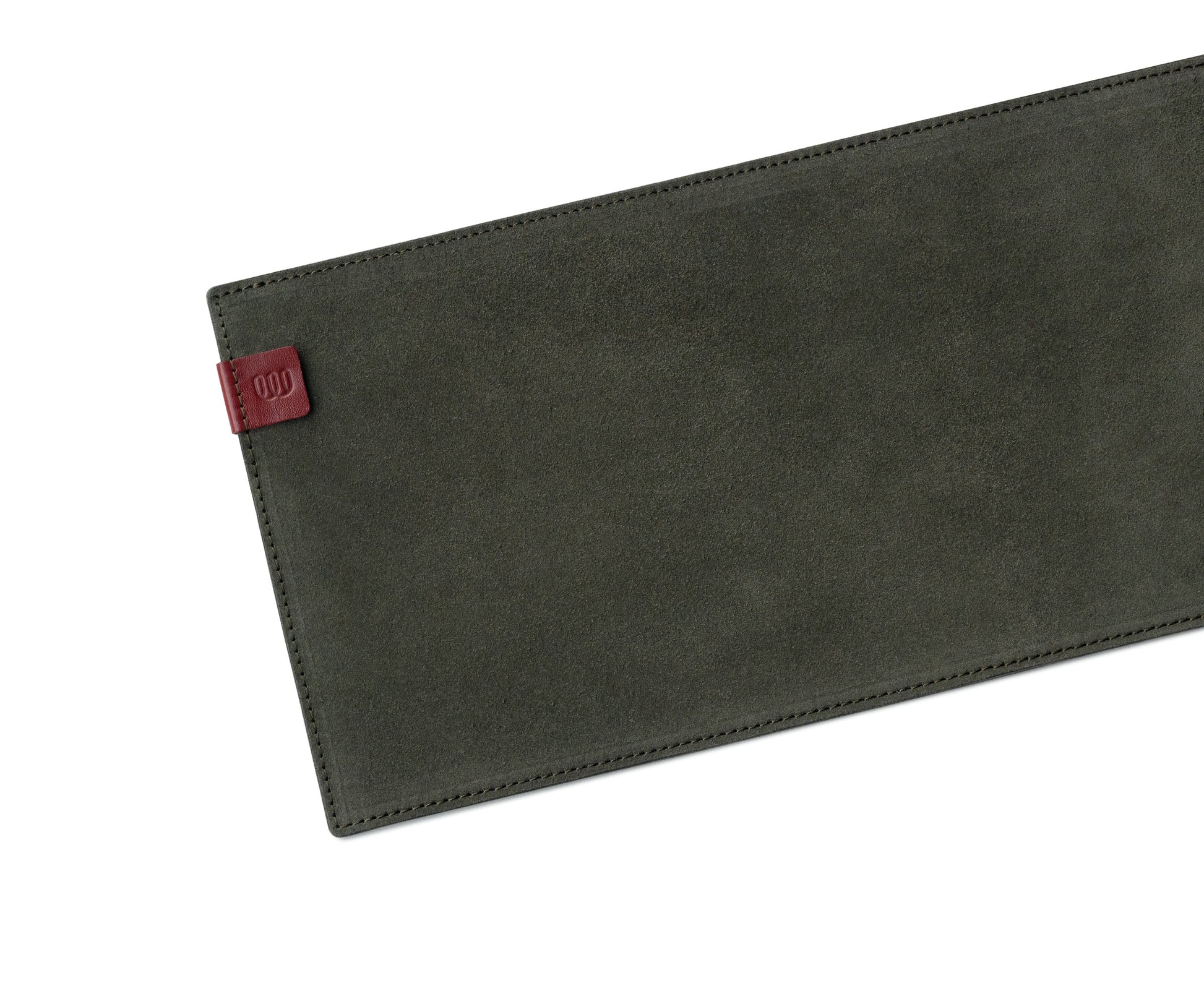 Luxe Suede Keyboard Mat - Olive (Wine accent) - TKL - hero