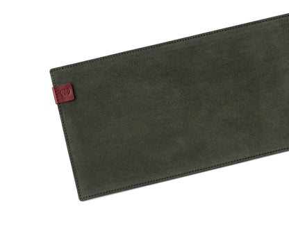 Luxe Suede Keyboard Mat - Olive (Wine accent) - TKL - hero