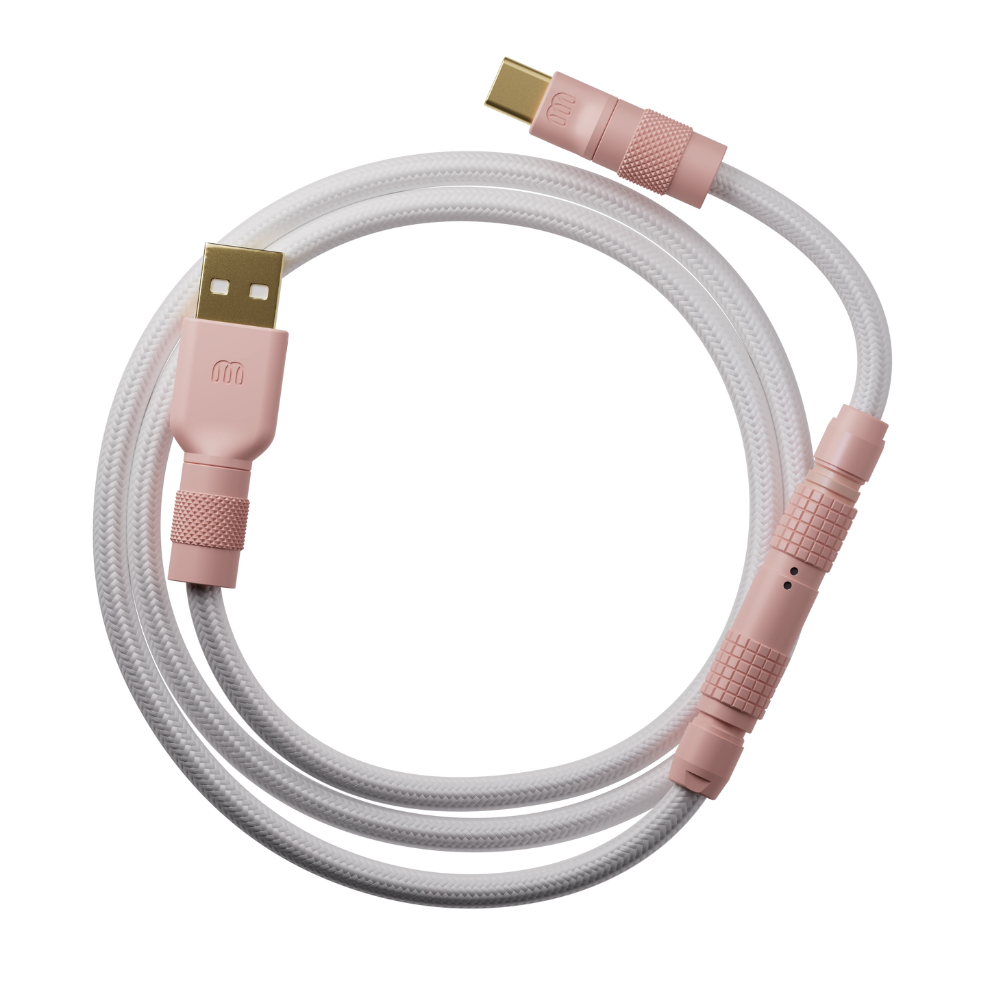 GMK Olivia cable — Light (white sleeve, Olivia hardware)