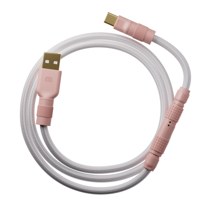 GMK Olivia cable — Light (white sleeve, Olivia hardware)