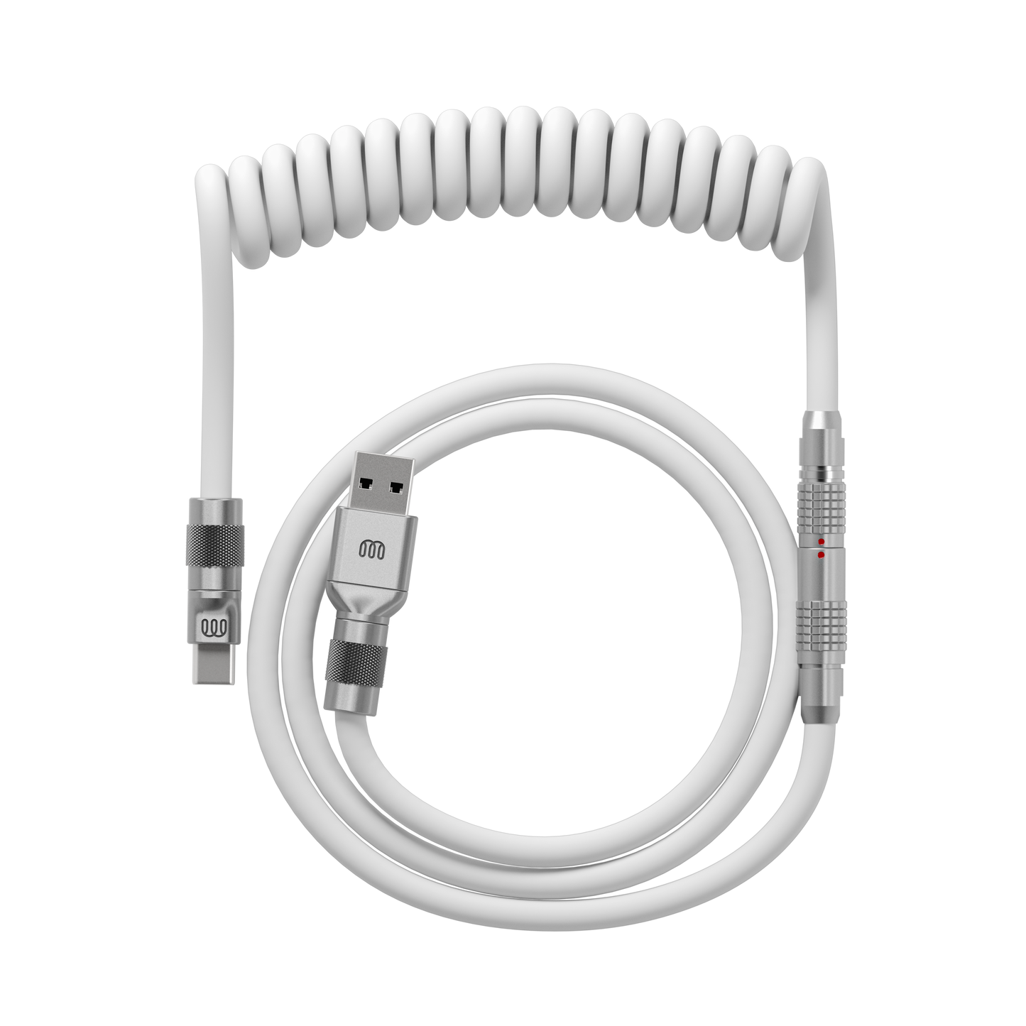 Flex rubber coiled cable in White — Wired In