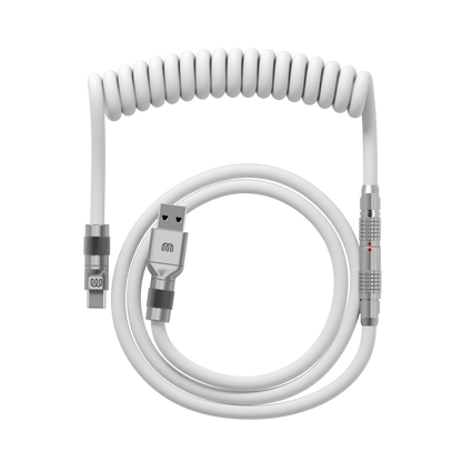 Flex rubber coiled cable in White — Wired In