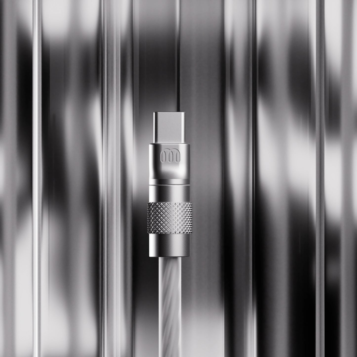 X-Ray Cable — USB-C connector detail on brushed metal