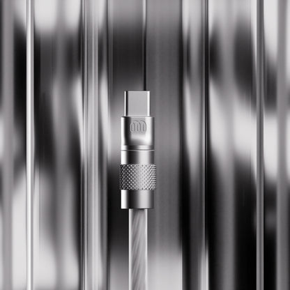 X-Ray Cable — USB-C connector detail on brushed metal